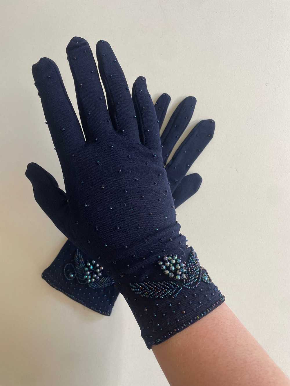 Vintage Beaded Gloves - image 1