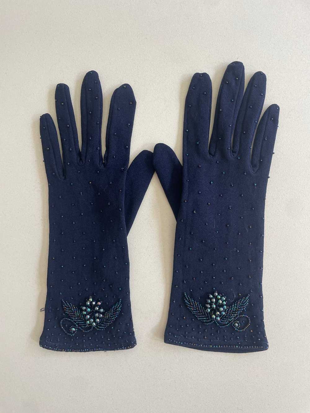 Vintage Beaded Gloves - image 3