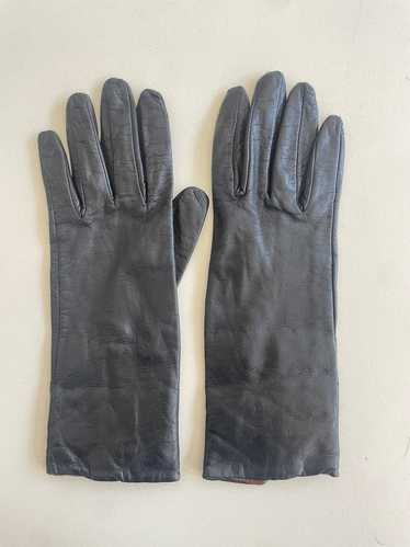 Vintage Black and Tan Kid Leather Gloves