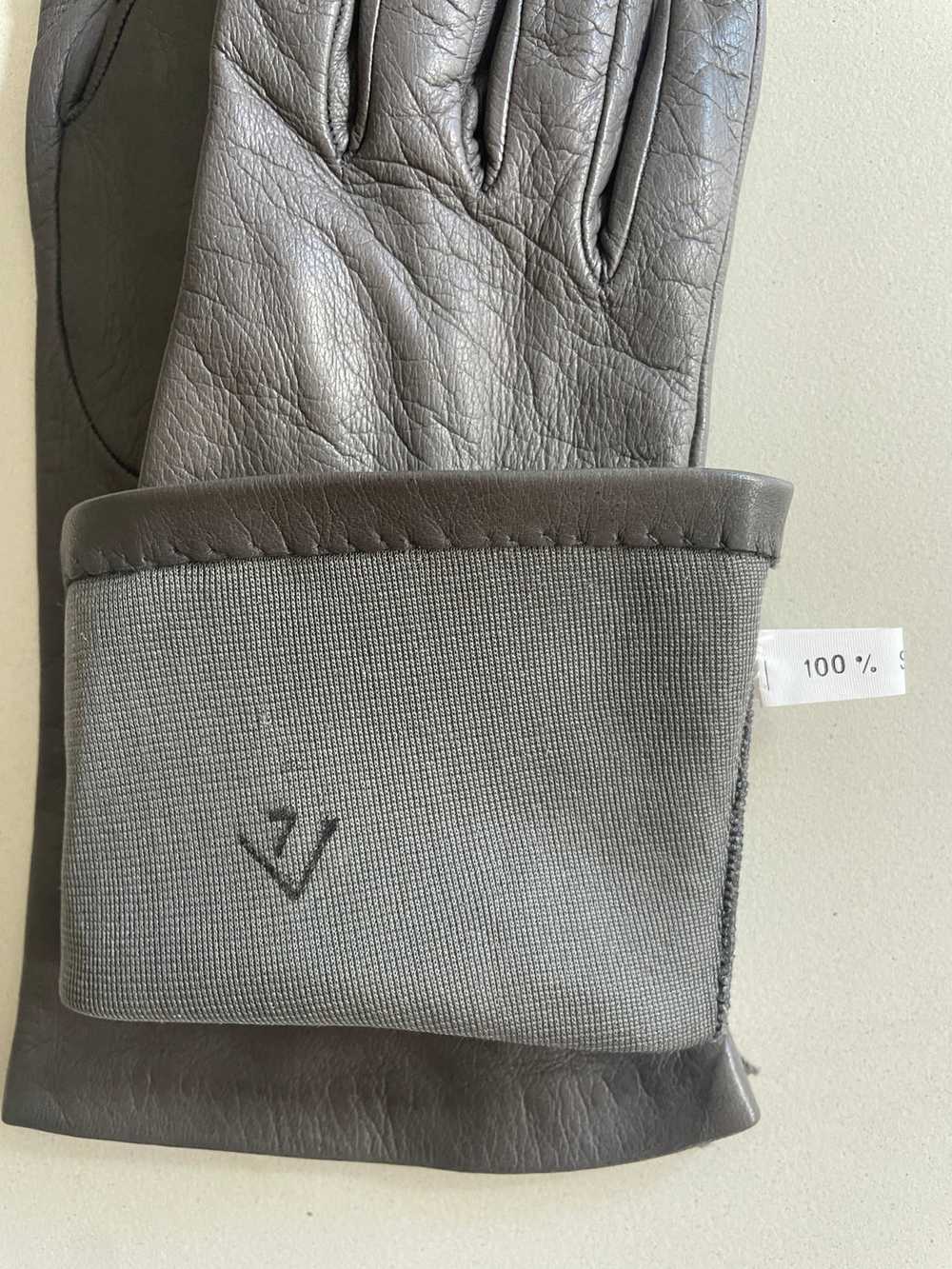 Vintage Gray Kid Leather Gloves - image 4