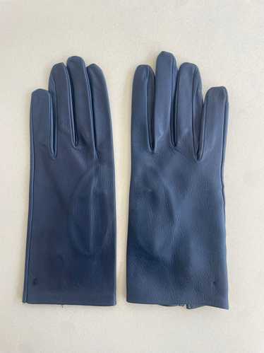 Vintage Navy Kid Leather Gloves