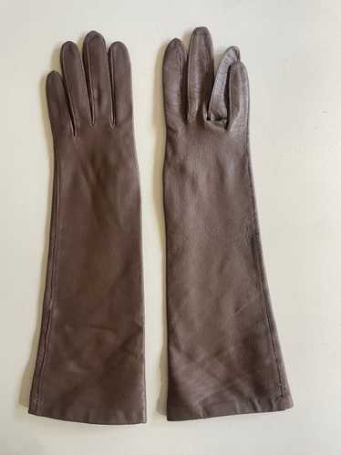 Vintage Gloves Tan Leather Brown XS Riding 1950's 196… - Gem