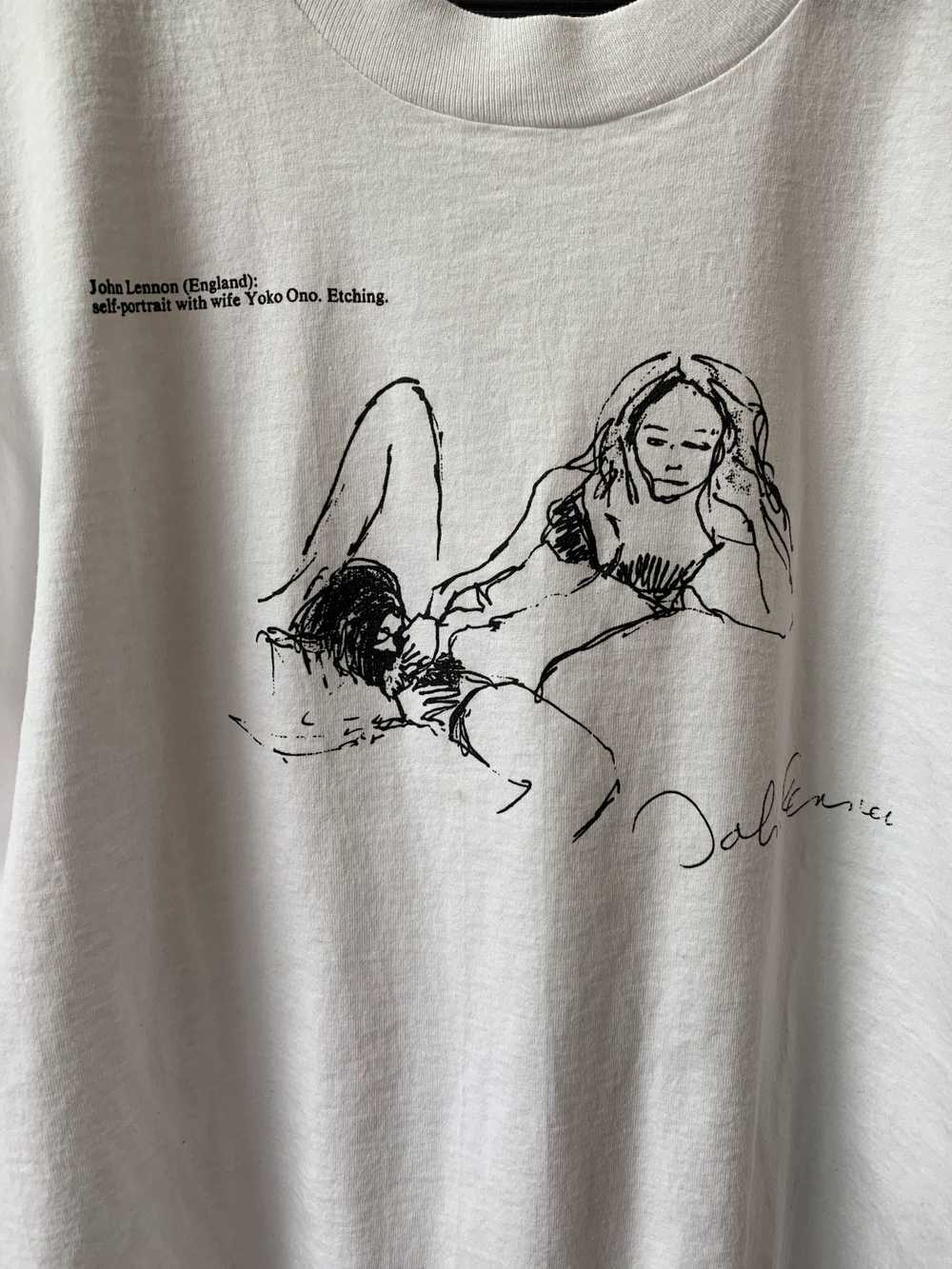 Vintage Vintage John Lennon Yoko Sex Etching Tee … - image 3