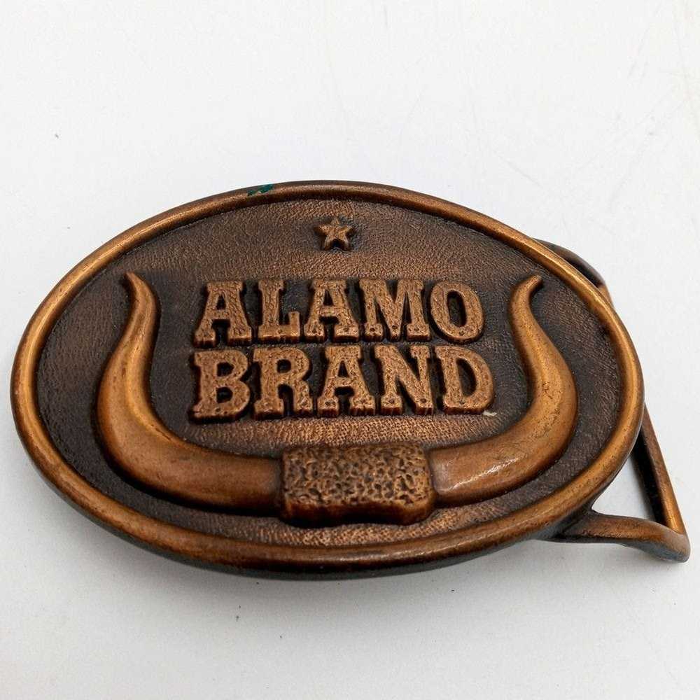 Vintage Alamo Brand Belt Buckle Longhorns Star Pr… - image 5