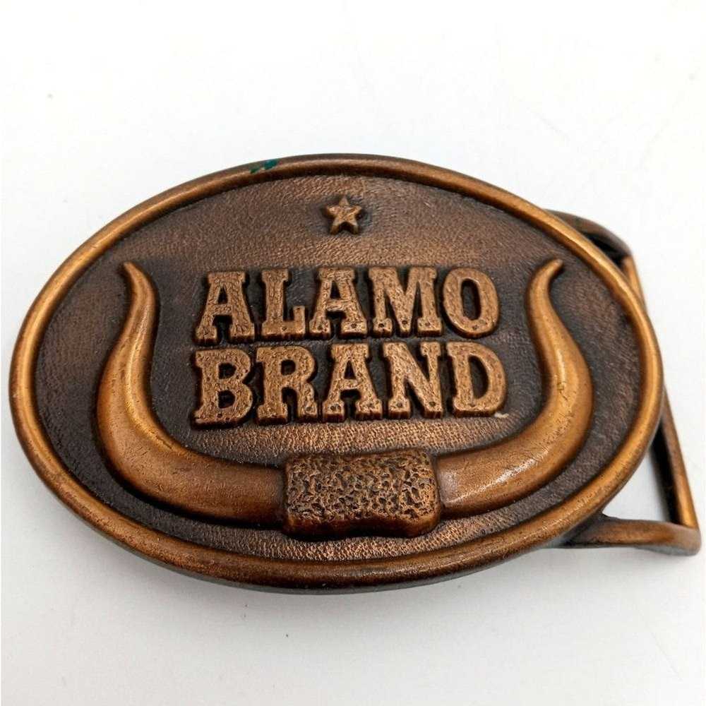Vintage Alamo Brand Belt Buckle Longhorns Star Pr… - image 6