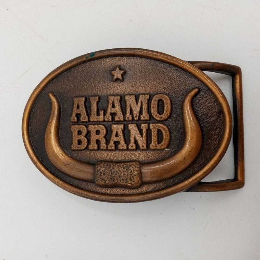 Vintage Alamo Brand Belt Buckle Longhorns Star Pr… - image 8