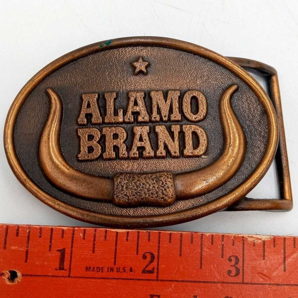 Vintage Alamo Brand Belt Buckle Longhorns Star Pr… - image 9