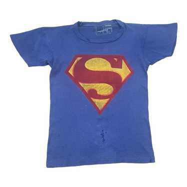 Superman Logo Blue T-Shirt Large 100% Cotton-DC Comics - Gem