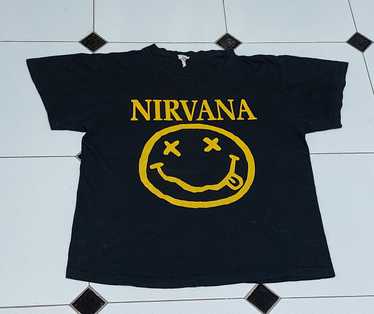Rock T Shirt × Vintage Vintage 90s Nirvana Smiley… - image 1