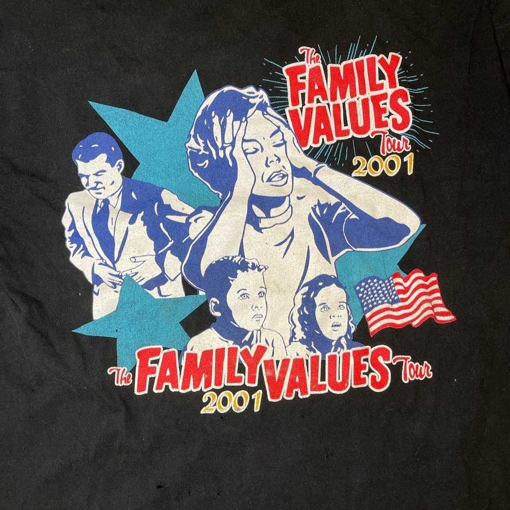 Fruit Of The Loom Family Values 2001 Tour T Shirt - image 2