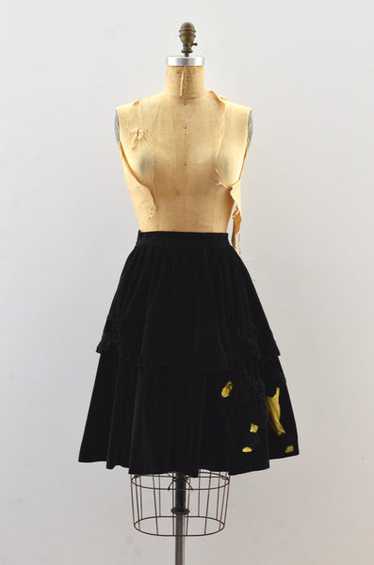 Vintage Poodle Velvet Skirt - image 1