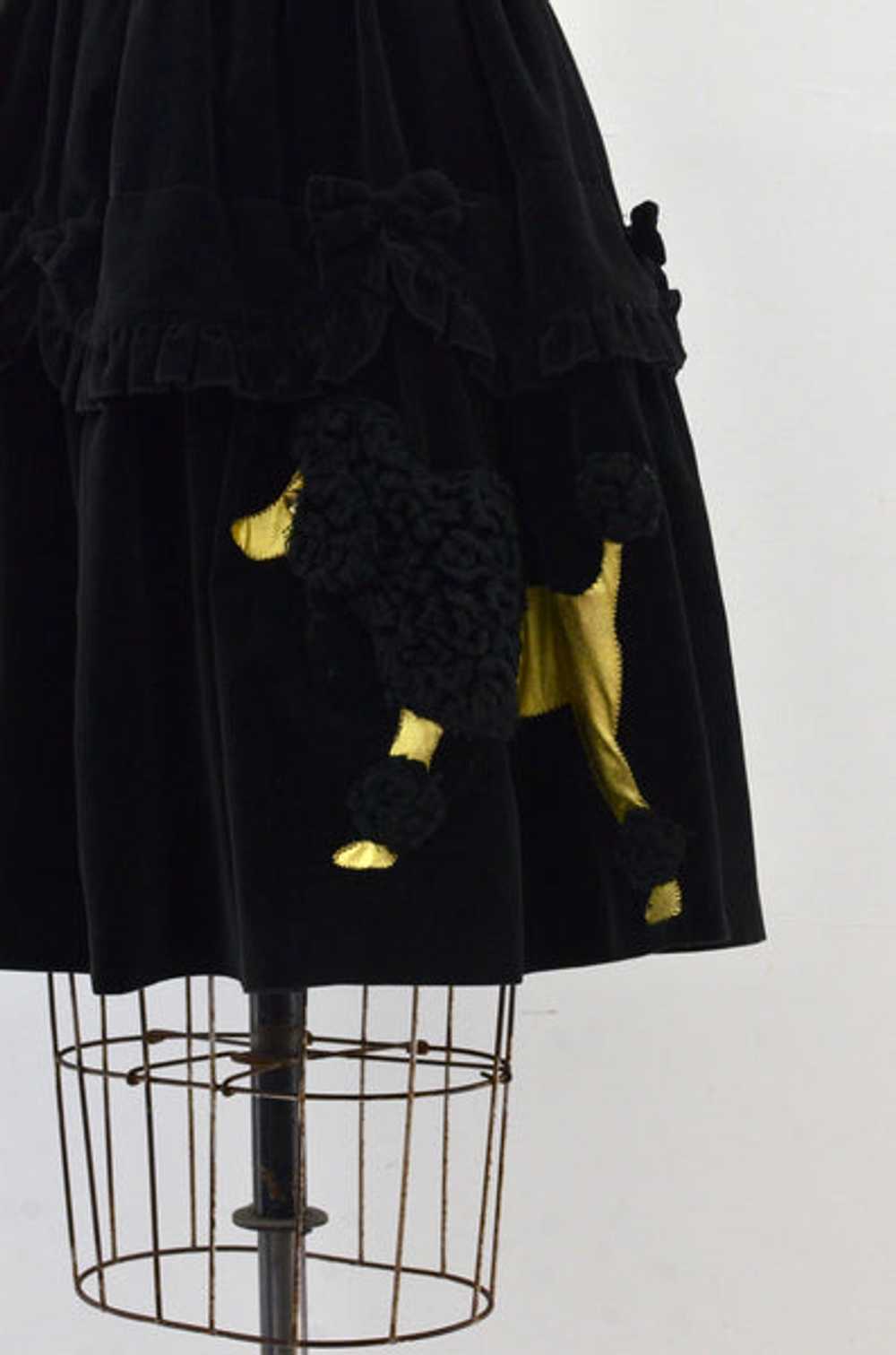 Vintage Poodle Velvet Skirt - image 2