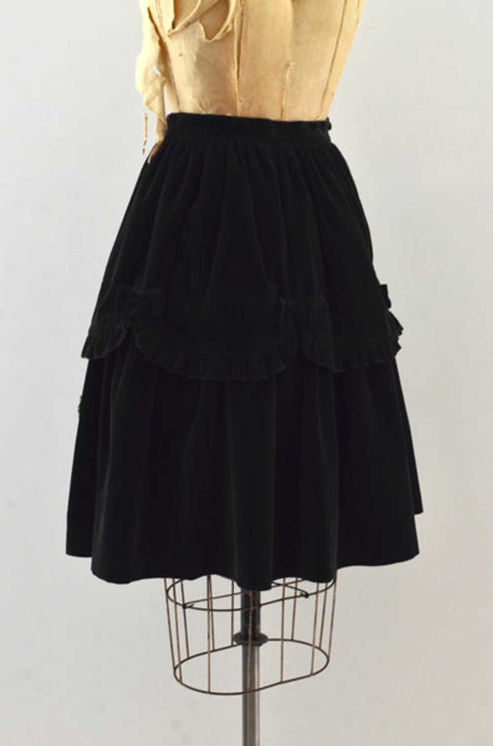 Vintage Poodle Velvet Skirt - image 4