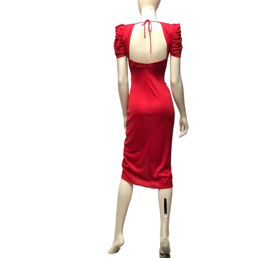 1980s David Howard Climax Red Dress - image 2