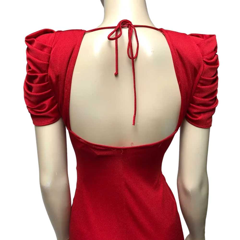 1980s David Howard Climax Red Dress - image 3