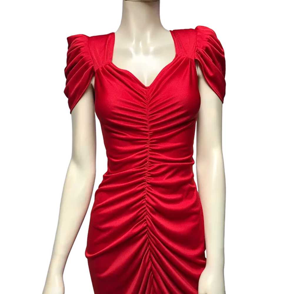 1980s David Howard Climax Red Dress - image 4