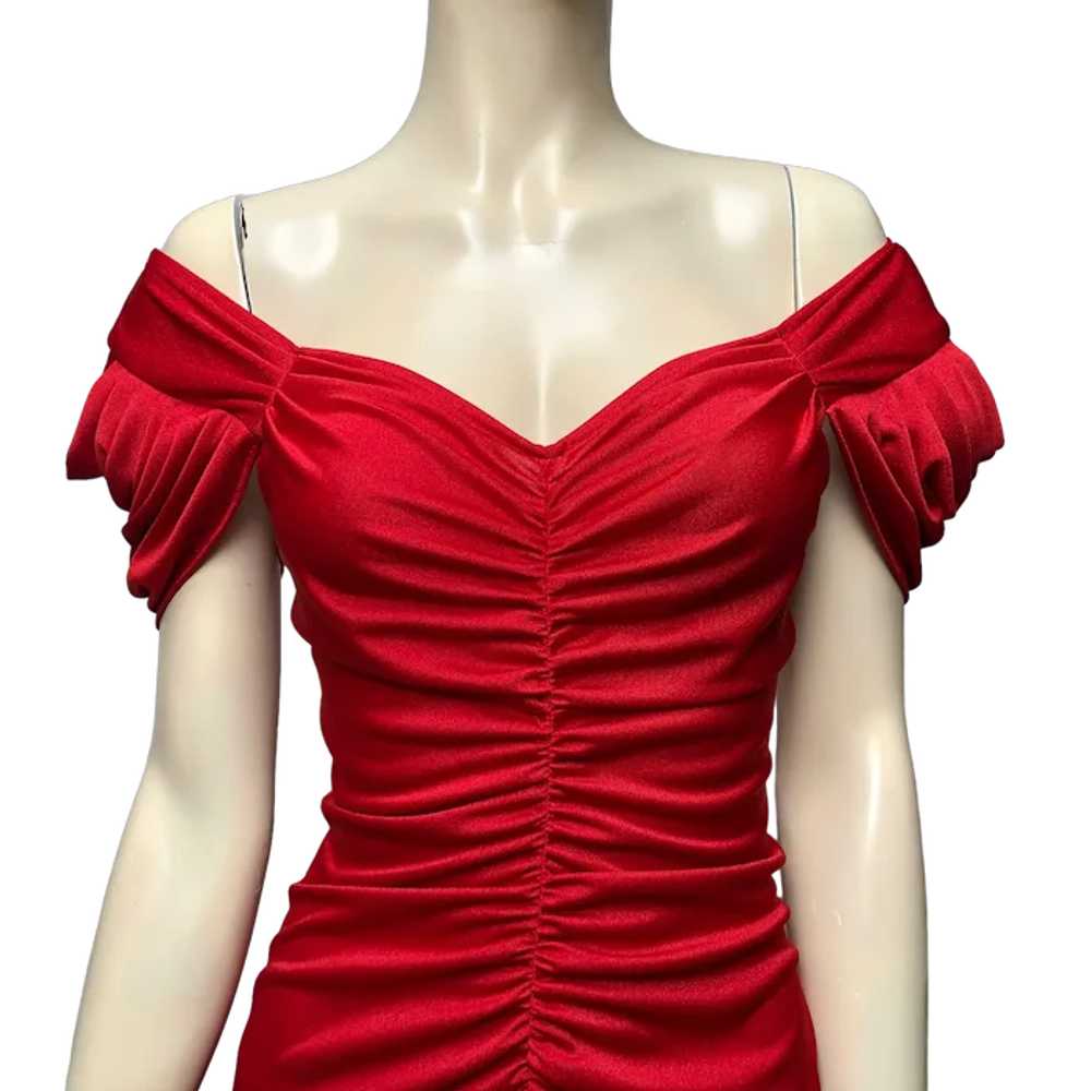 1980s David Howard Climax Red Dress - image 5