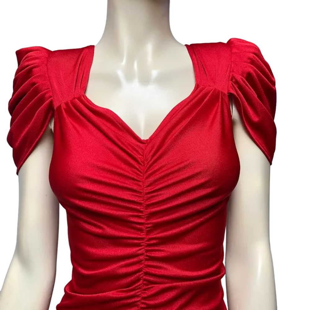 1980s David Howard Climax Red Dress - image 6