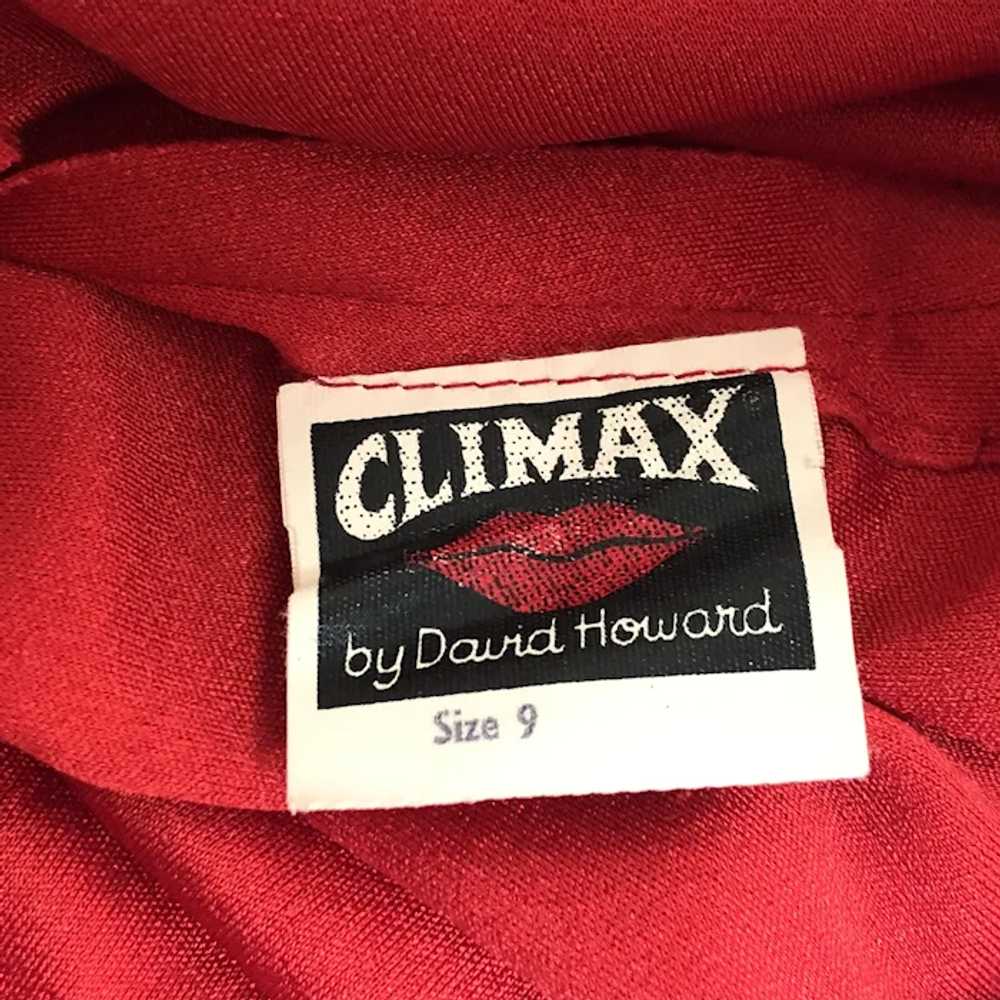 1980s David Howard Climax Red Dress - image 8