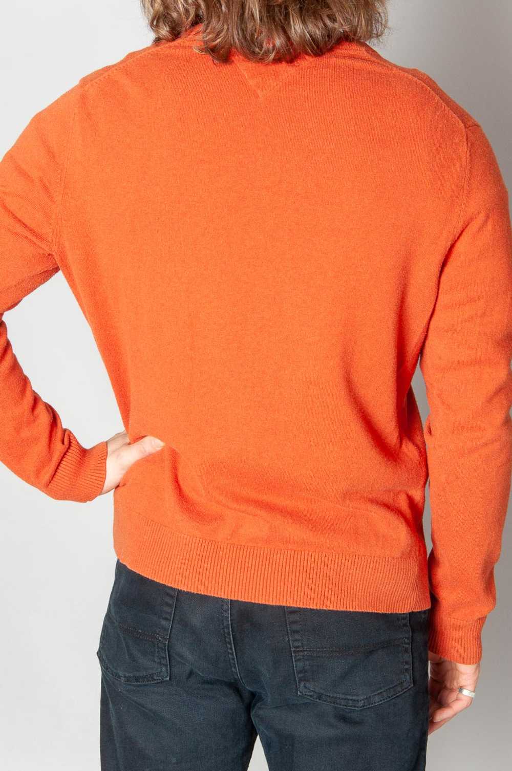 Tommy Hilfiger Fine Knit Sweater Orange With V-Ne… - image 2