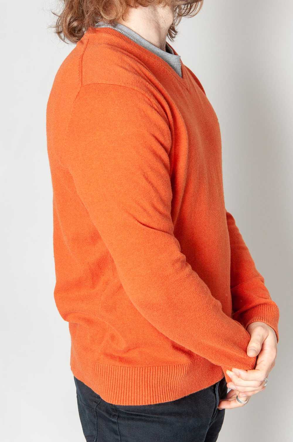 Tommy Hilfiger Fine Knit Sweater Orange With V-Ne… - image 4