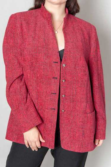 Straight Blazer Checked Red - image 1