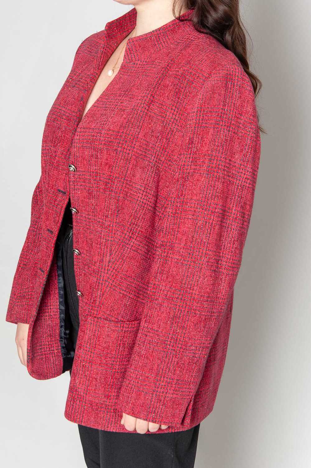 Straight Blazer Checked Red - image 2