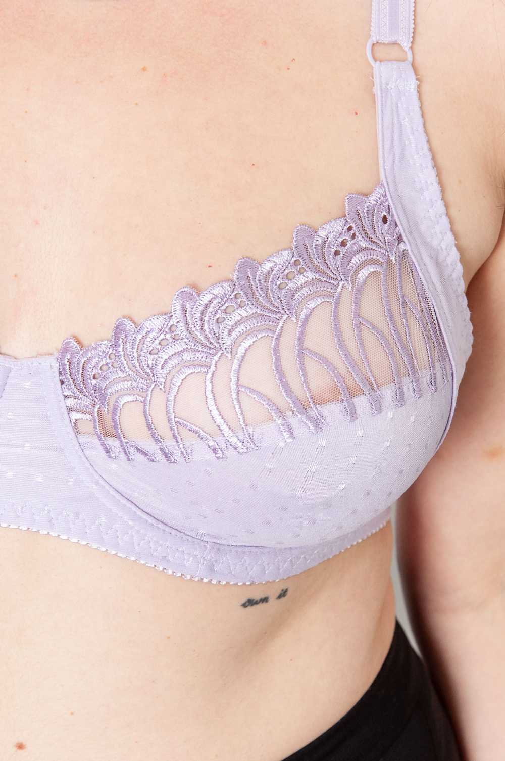 Lilac Semi Transparent Lace Bra Light purple - image 2