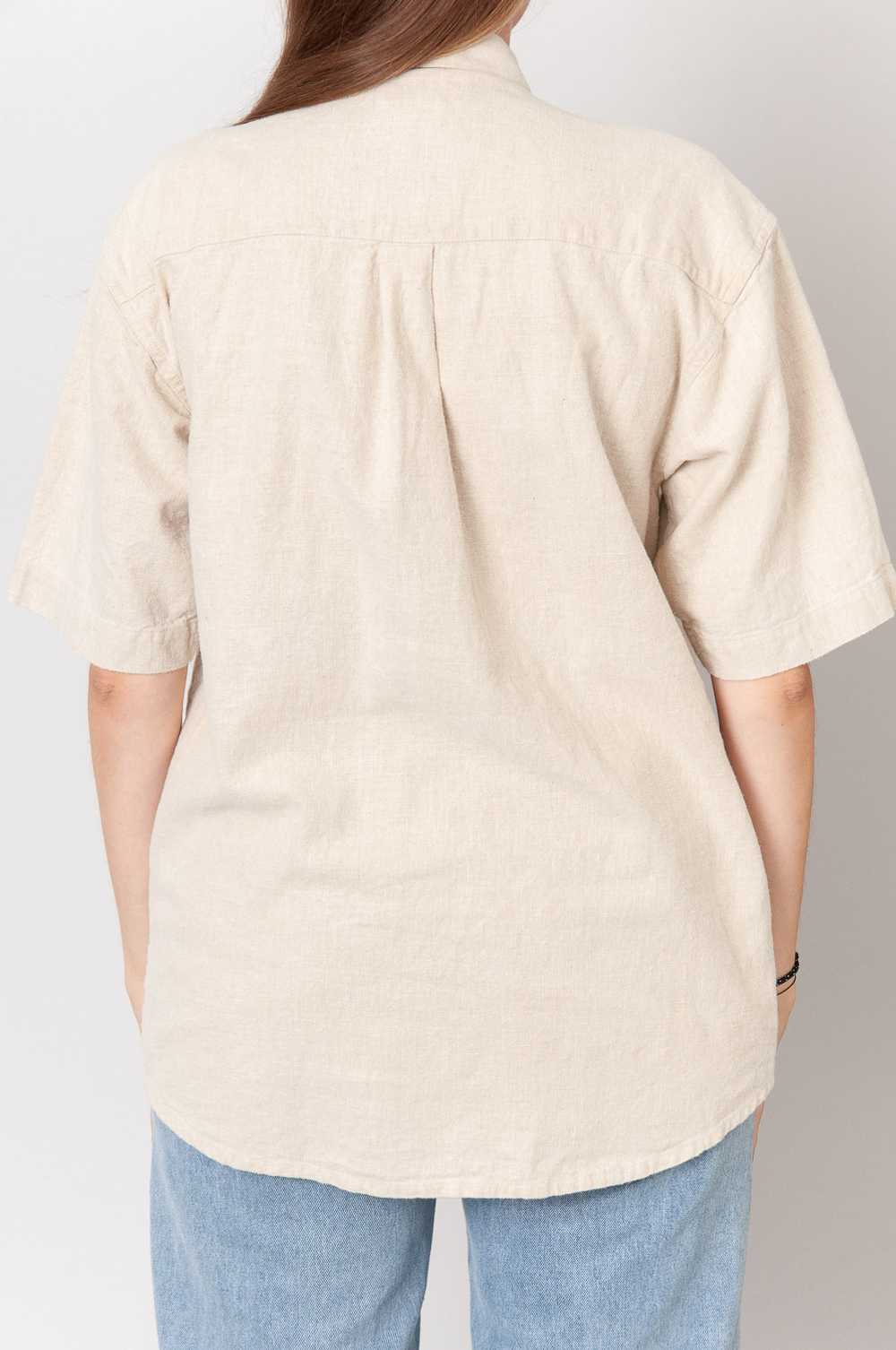 Edelweiss short sleeve shirt Beige With Stick - image 4