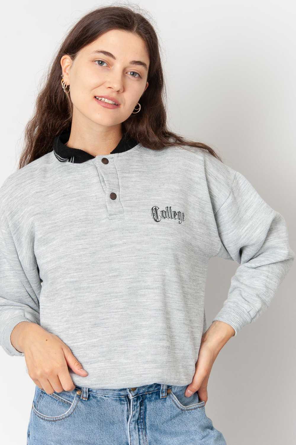 College sweatshirt Light gray mottled - image 1