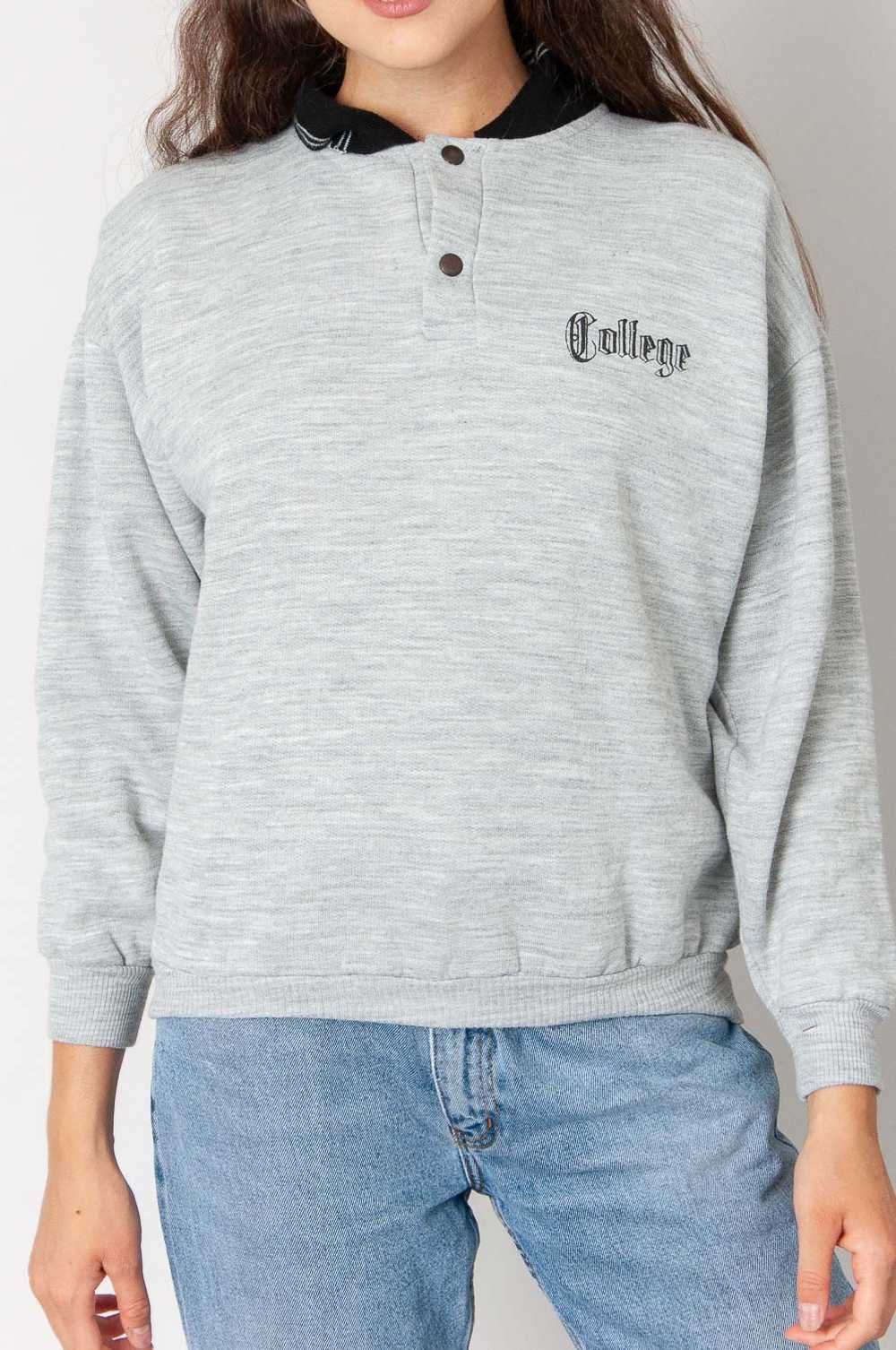 College sweatshirt Light gray mottled - image 5