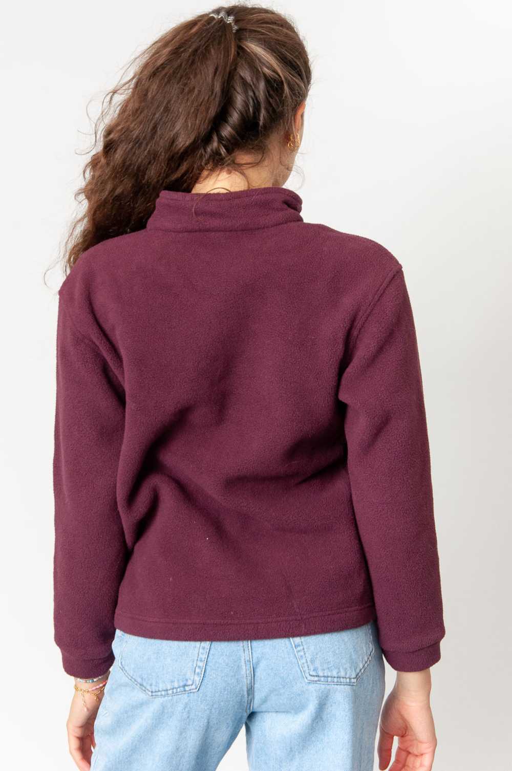 Jack Wolfskin Fleece Sweater Wine red half zip - image 2