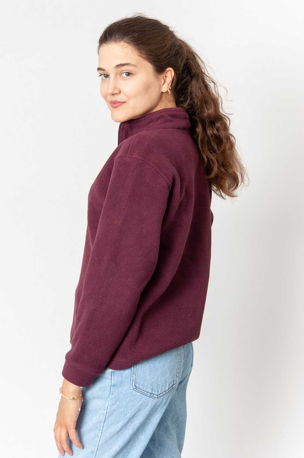 Jack Wolfskin Fleece Sweater Wine red half zip - image 4