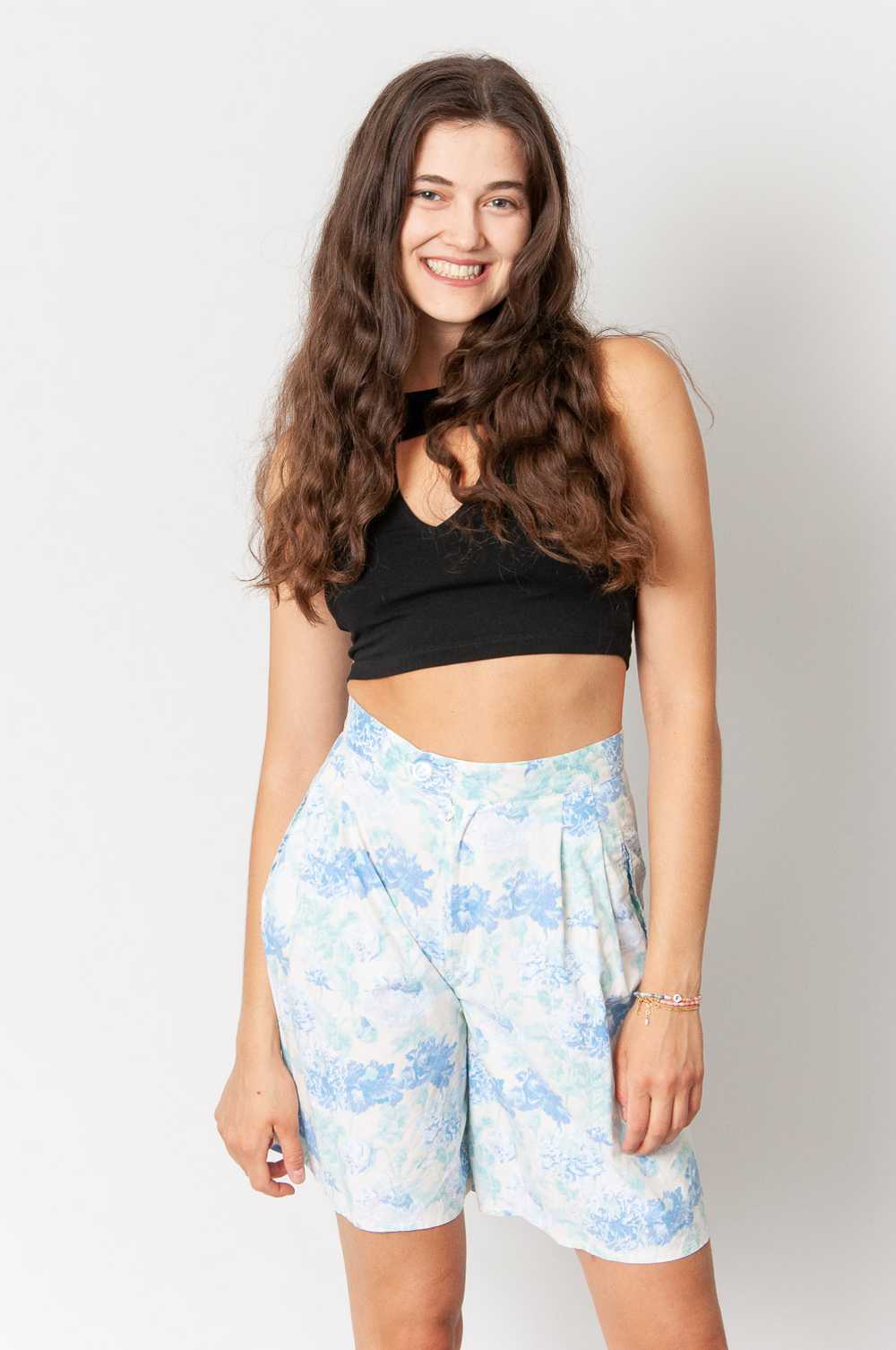 Cacharel Shorts With Floral Pattern High Waist Li… - image 1