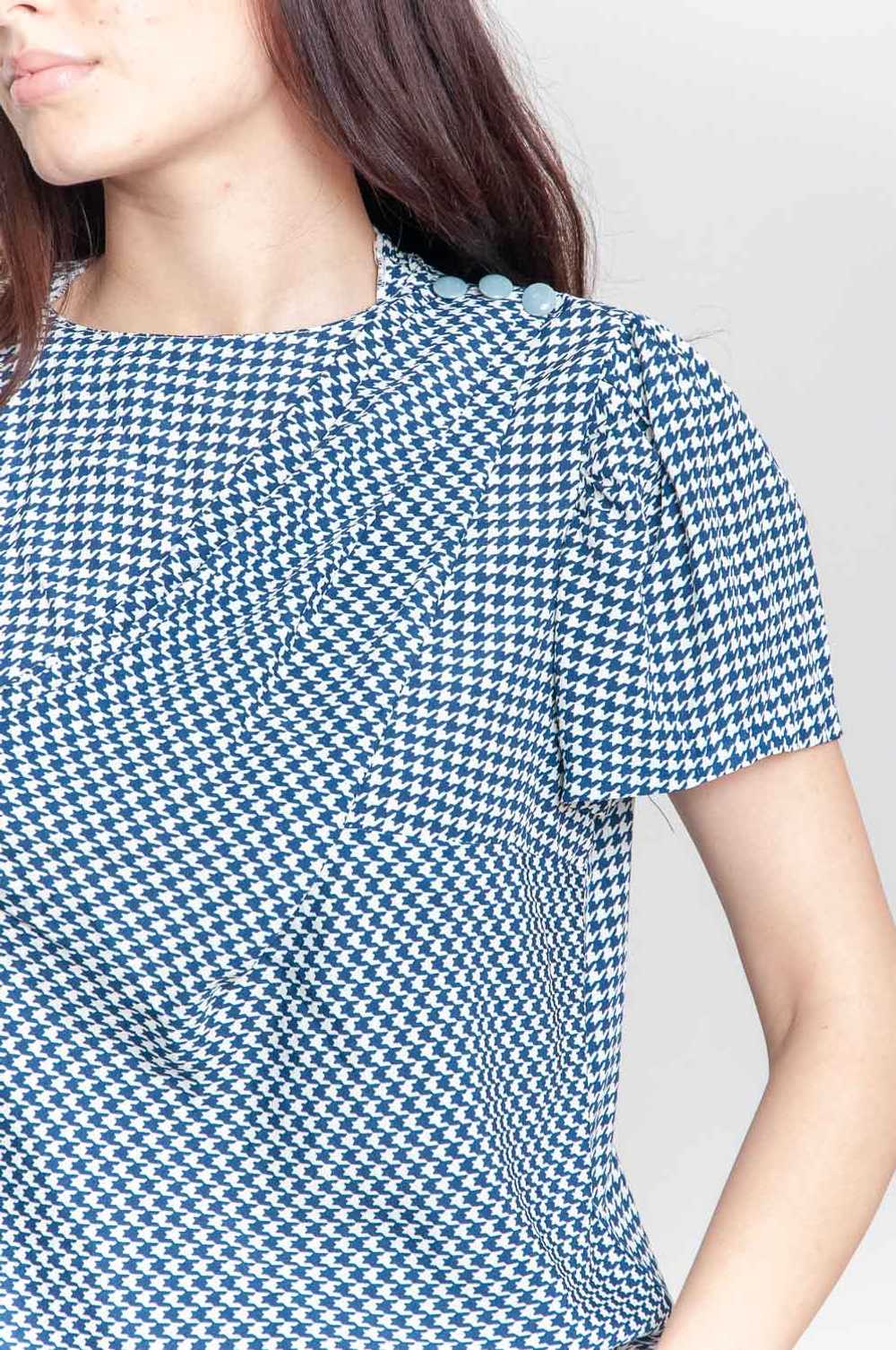 Luisa Spagnoli buttonless blouse gathered Blue wi… - image 3