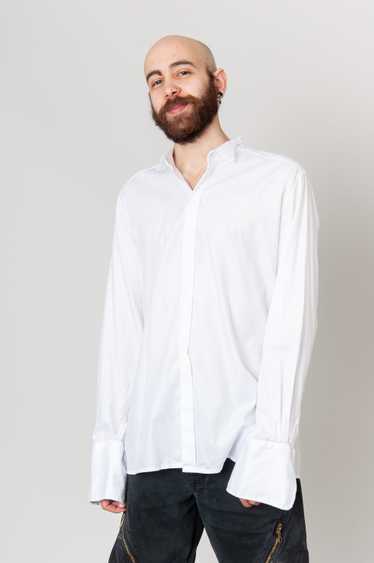 Slight Stripes long sleeve shirt White Made Of Co… - image 1