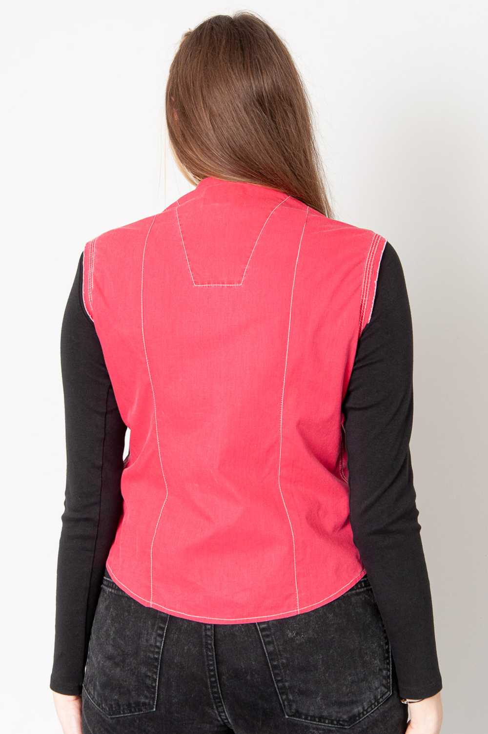 Replay denim vest Red From cotton - image 3