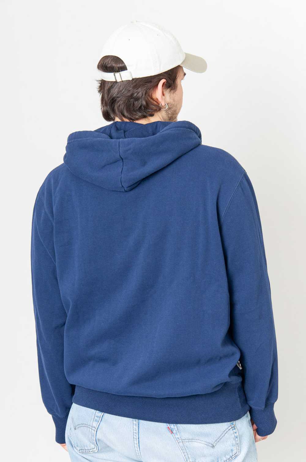 Lonsdale Half Zip Sweatshirt Dark Blue With Hood - image 3