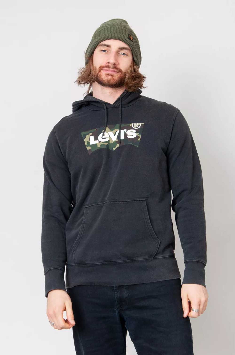 Levi’s hoodie Black With Camouflage Logo Made Of … - image 1