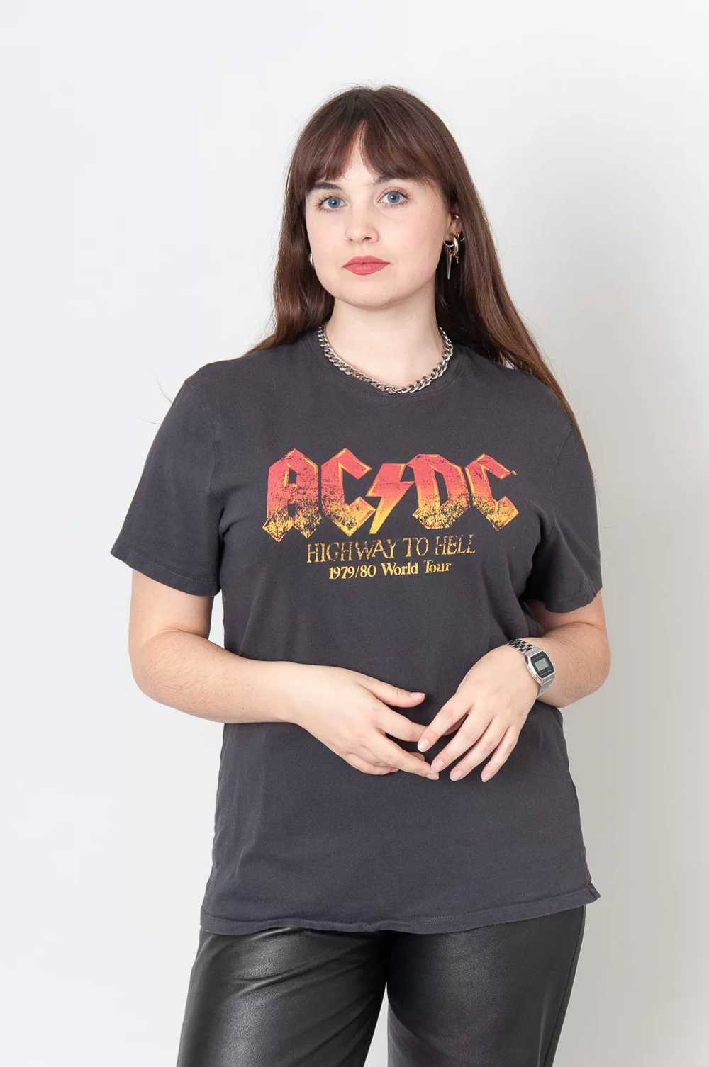 AC-DC Highway To Hell 1979-80 Tour Band Shirt Gre… - image 2