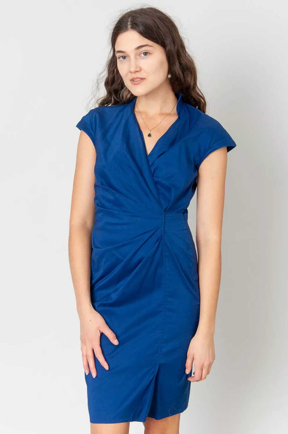 Luisa Cerano cocktail dress Blue With Gathering - image 2