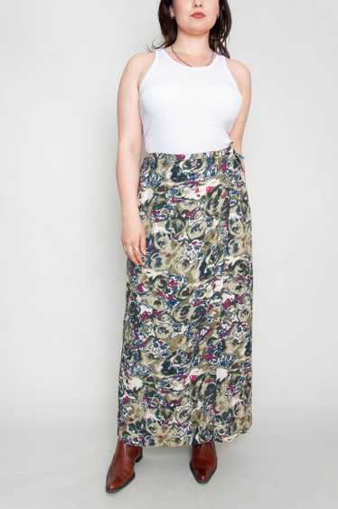 Maxi Wrap Skirt With Pattern Colorful - image 1