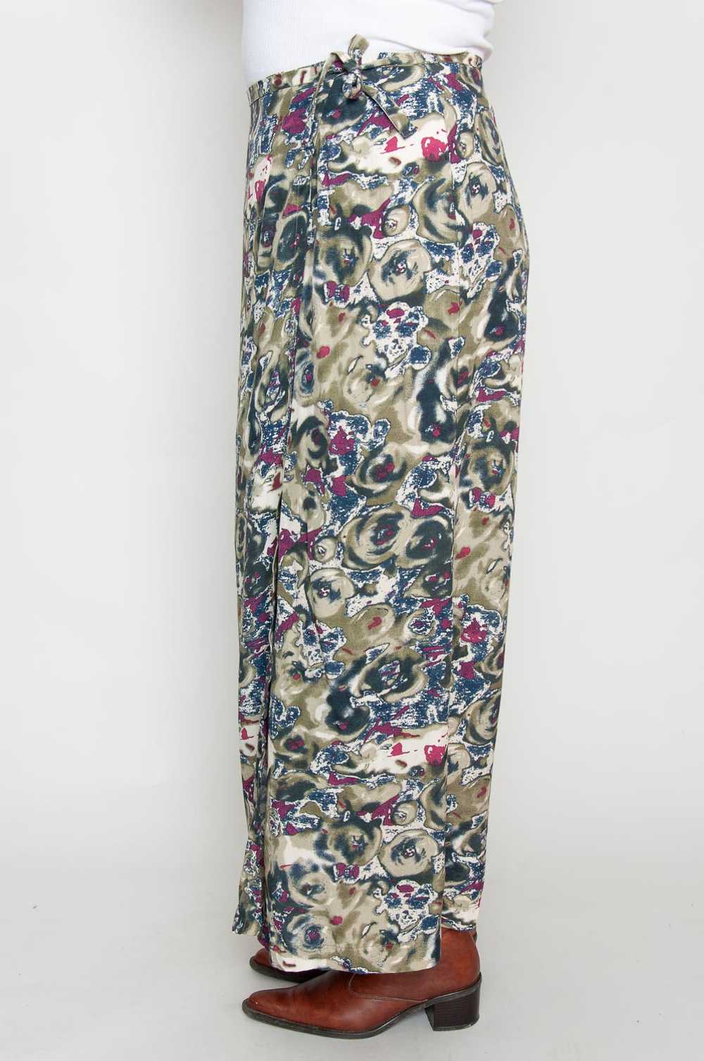 Maxi Wrap Skirt With Pattern Colorful - image 3