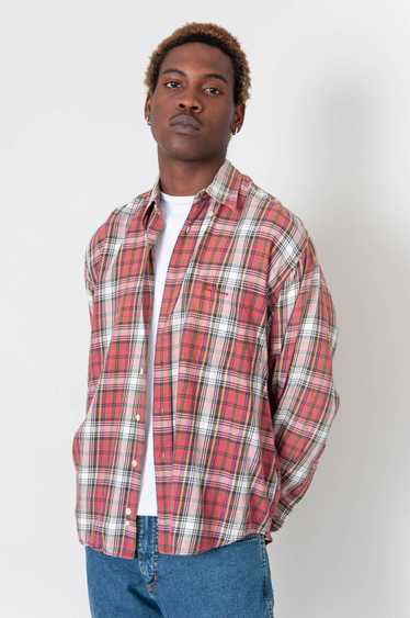 Thomas Burberry Red Long Sleeve Shirt With Check P