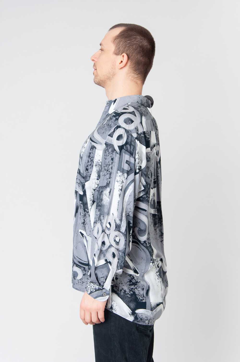 Mad About The Boy Gray Long Sleeve Shirt With Pat… - image 2