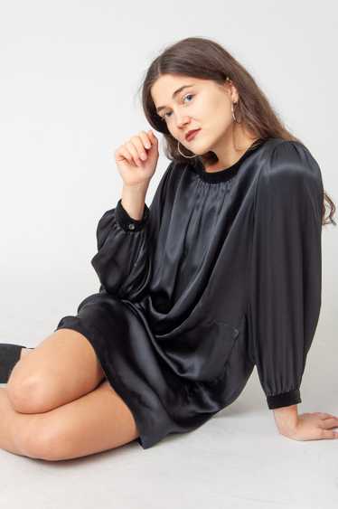 Alberto Aspesi Black silk dress - image 1
