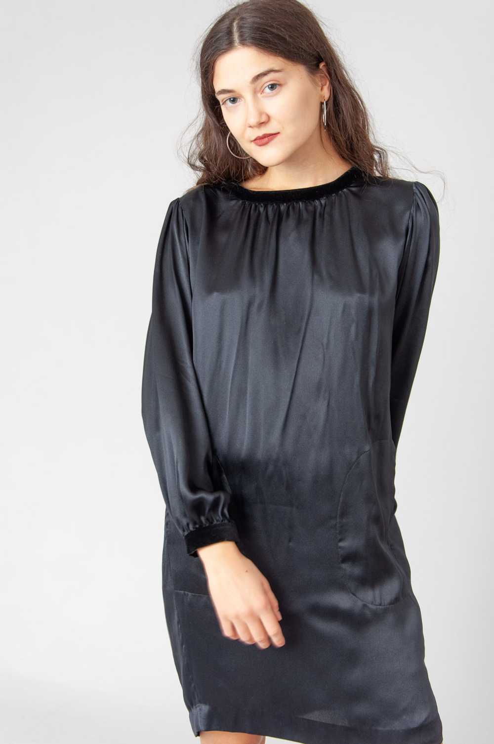 Alberto Aspesi Black silk dress - image 2