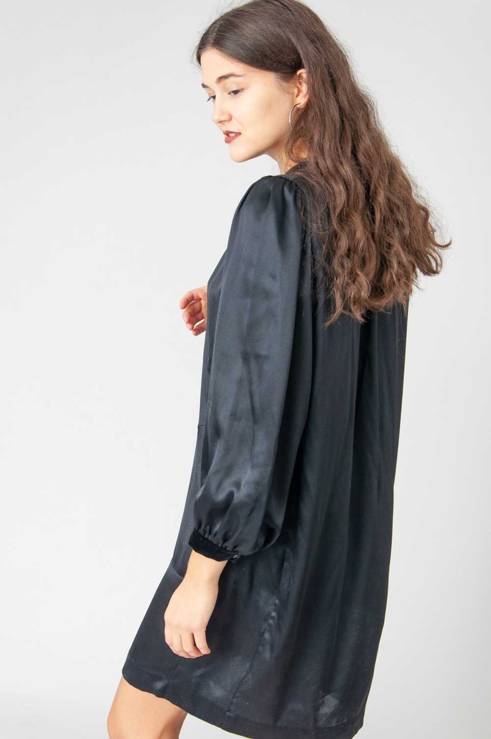 Alberto Aspesi Black silk dress - image 6