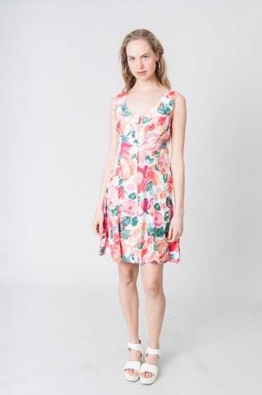 Sing With Me Colorful Short Dress With Floral Pat… - image 1