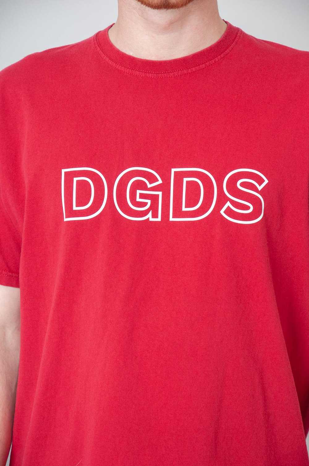 DGDS Lines Wine Red T-shirt With Print - image 2